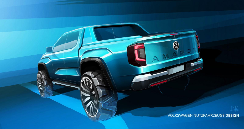 Volkswagen Amarok 2023 nhìn từ đằng sau Volkswagen Amarok 2023 nhìn từ đằng sau