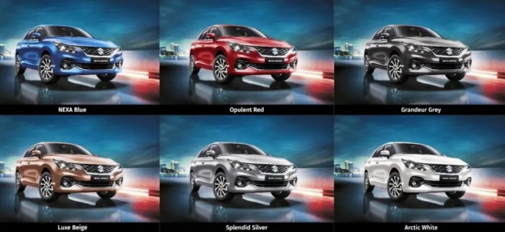 C&aacute;c m&agrave;u sơn ngoại thất của Suzuki Baleno 2022