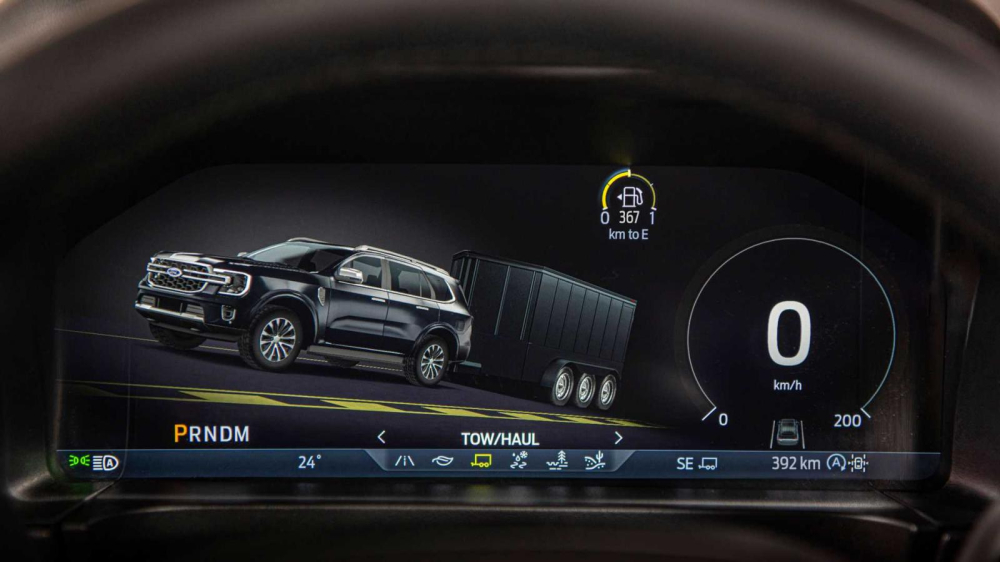 Bảng đồng hồ kỹ thuật số của Ford Everest 2022