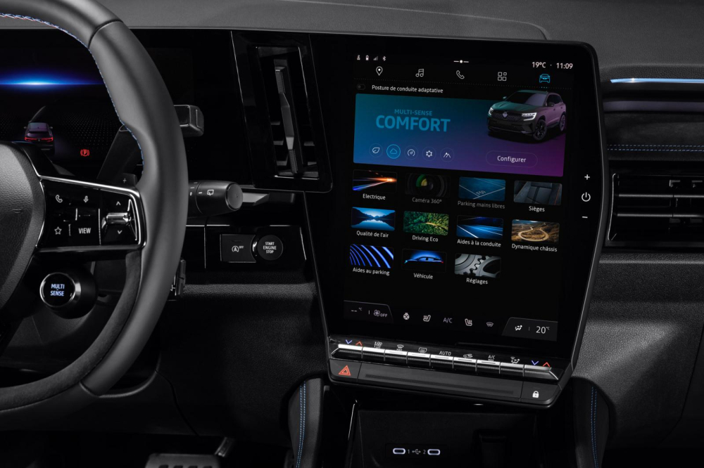 Màn hình trung tâm của Renault Austral 2022