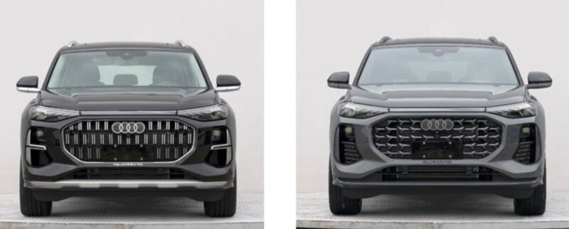 Thiết kế đầu xe của Audi Q6 bản thường và bản thể thao