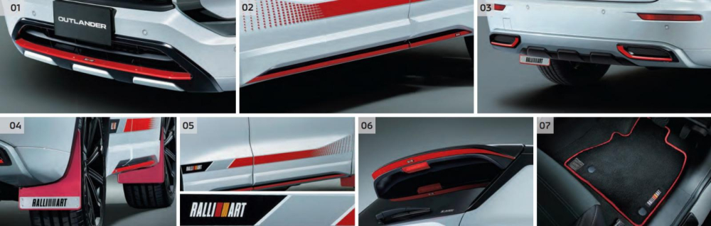 Các phụ kiện Ralliart mới dành cho Mitsubishi Outlander 2022 Các phụ kiện Ralliart mới dành cho Mitsubishi Outlander 2022