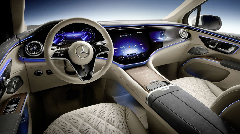 SUV hạng sang Mercedes-Benz EQS 2022 lộ thiết kế nội thất trước khi ra mắt v&agrave;o th&aacute;ng sau