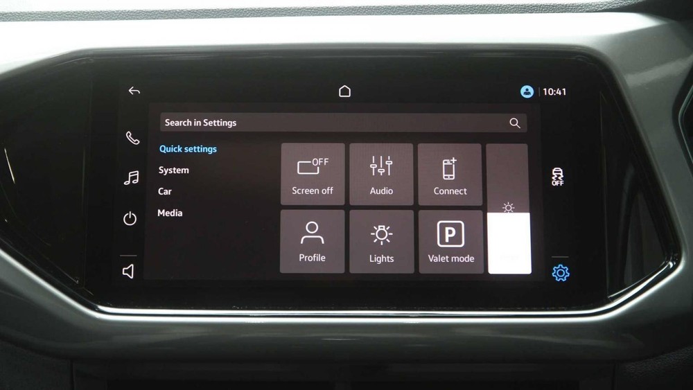 Màn hình thông tin giải trí của Volkswagen T-Cross có kích cỡ 10 inch Màn hình thông tin giải trí của Volkswagen T-Cross có kích cỡ 10 inch