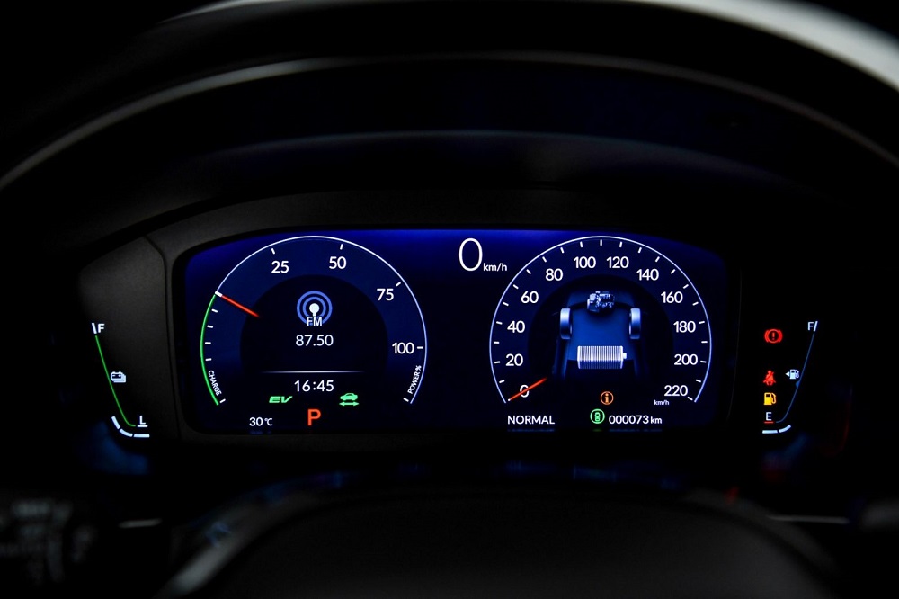 Bảng đồng hồ kỹ thuật số toàn phần của Honda Civic e:HEV 2022