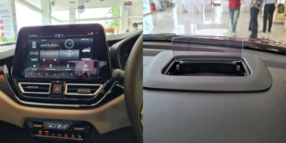 Toyota Glanza 2022 bản cao cấp c&oacute; m&agrave;n h&igrave;nh trung t&acirc;m 9 inch v&agrave; m&agrave;n h&igrave;nh hiển thị th&ocirc;ng tin k&iacute;nh l&aacute;i