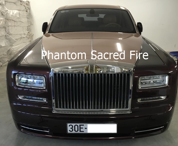 Còn đây là hàng thửa Rolls-Royce Phantom Sacred Fire được sản xuất riêng theo yêu cầu của ông Trịnh Văn Quyết