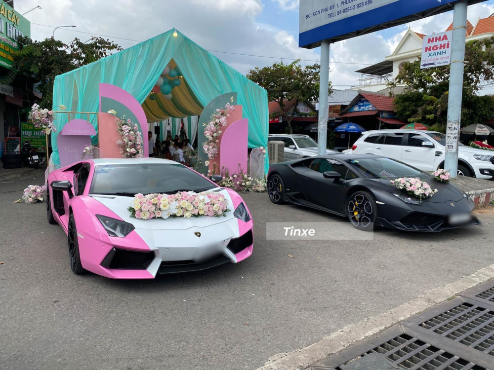 Lamborghini Aventador LP700-4 bên trái và Lamborghini Huracan LP610-4