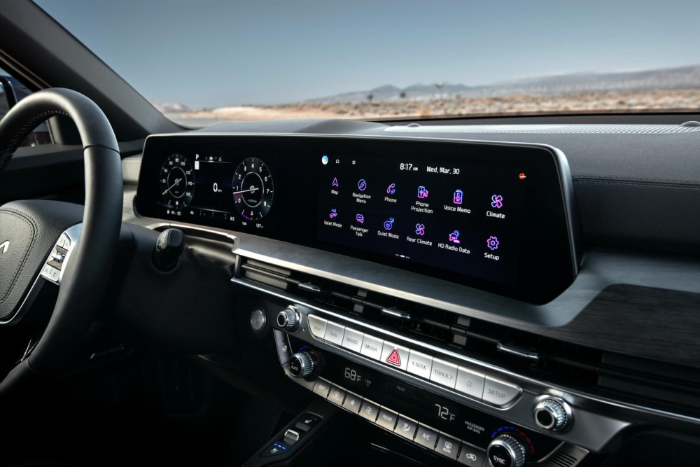 M&agrave;n h&igrave;nh cong cỡ lớn mới của Kia Telluride 2023