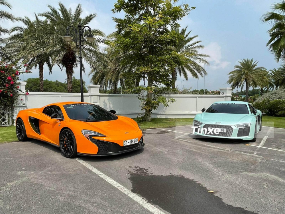 McLaren 650S Spider đỗ c&ugrave;ng Audi R8 V10 Plus của 1 hot girl 9X tại Đồng Nai