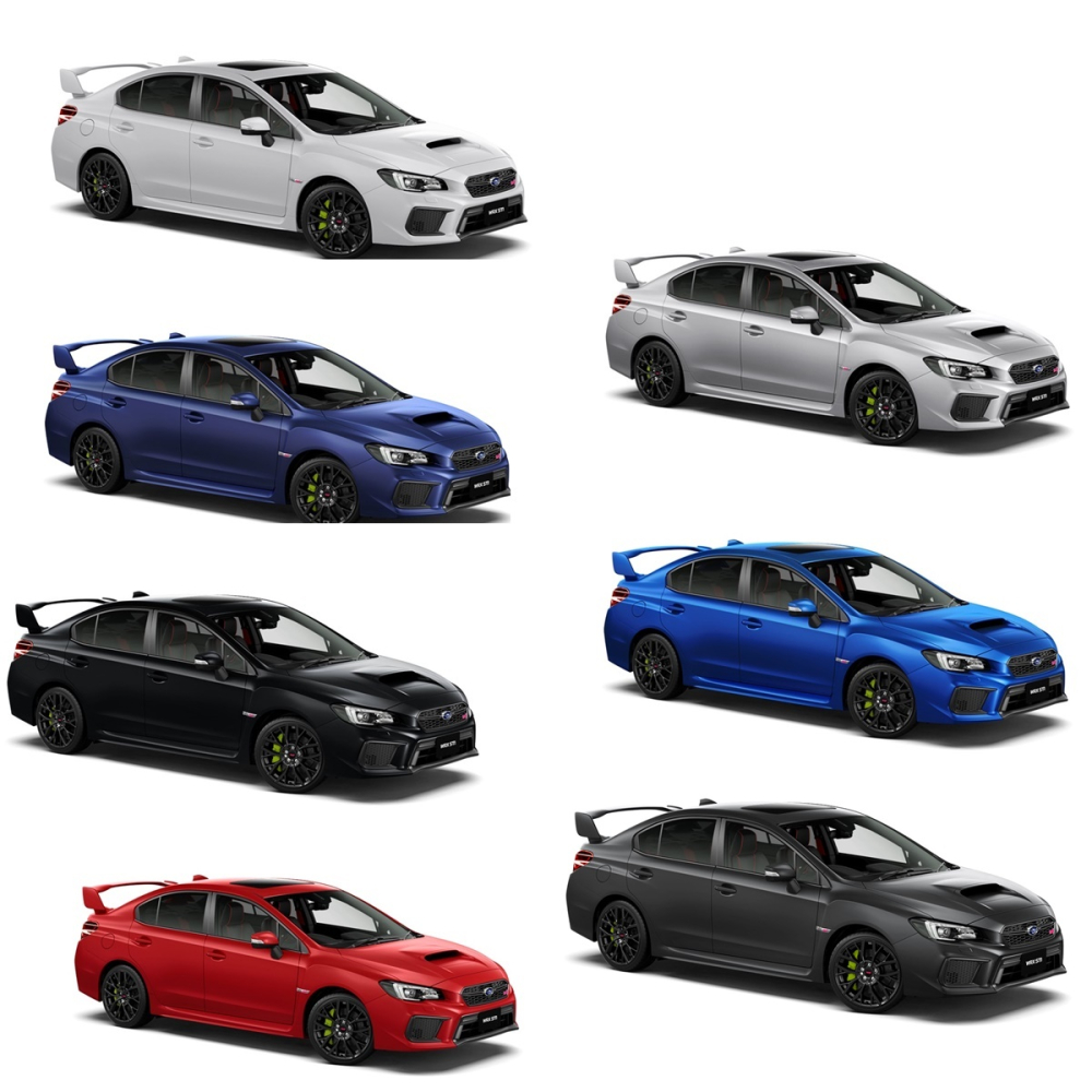 Màu sắc ngoại thất của Subaru WRX STI