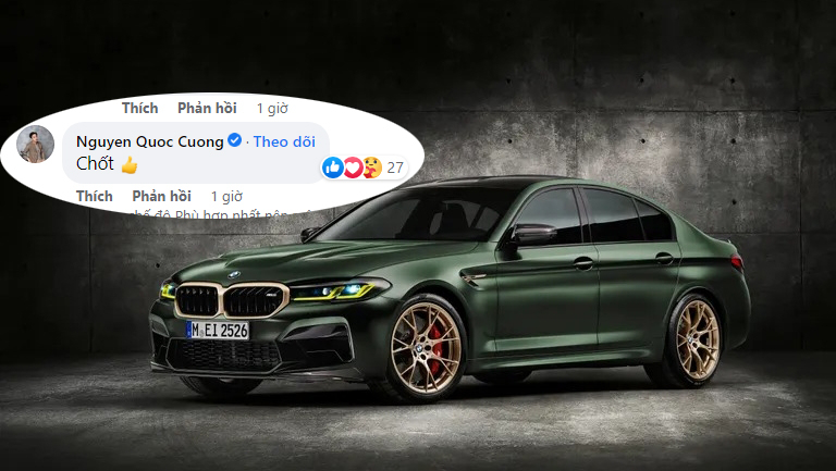 Thấy bạn rao bán xe BMW M5 CS 2022 siêu mạnh, Cường Đô-la ngắn gọn chốt khiến dân mạng ngỡ ngàng
