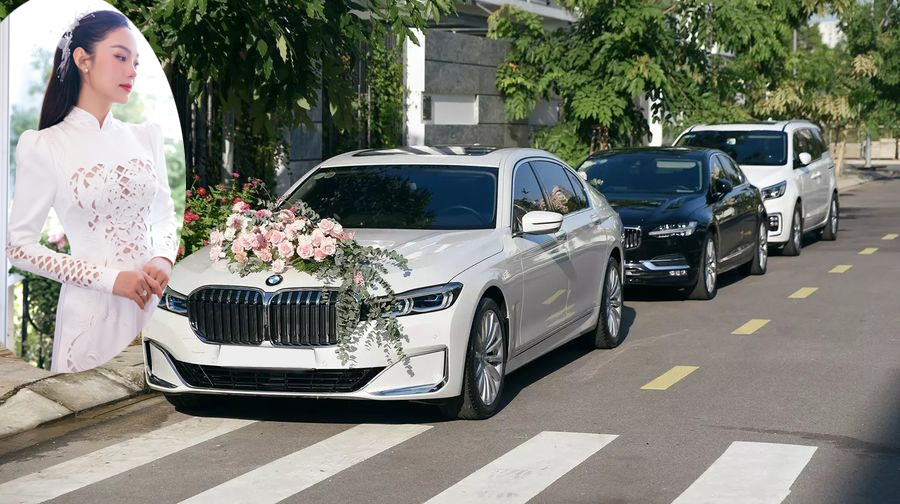 BMW 730Li Pure Excellence l&agrave;m xe rước d&acirc;u trong đ&aacute;m hỏi của Minh Hằng