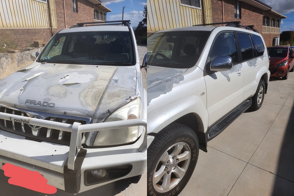 Một chiếc Toyota Land Cruiser Prado đời cũ cũng bị rơi vào tình trạng tương tự Một chiếc Toyota Land Cruiser Prado đời cũ cũng bị rơi vào tình trạng tương tự