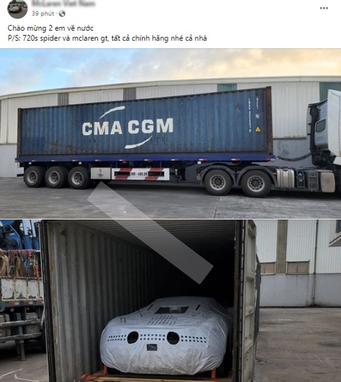 THông tin do 1 trang chuyên về siêu xe McLaren tại Việt Nam cho biết có 2 xe chính hãng mới về nước THông tin do 1 trang chuyên về siêu xe McLaren tại Việt Nam cho biết có 2 xe chính hãng mới về nước