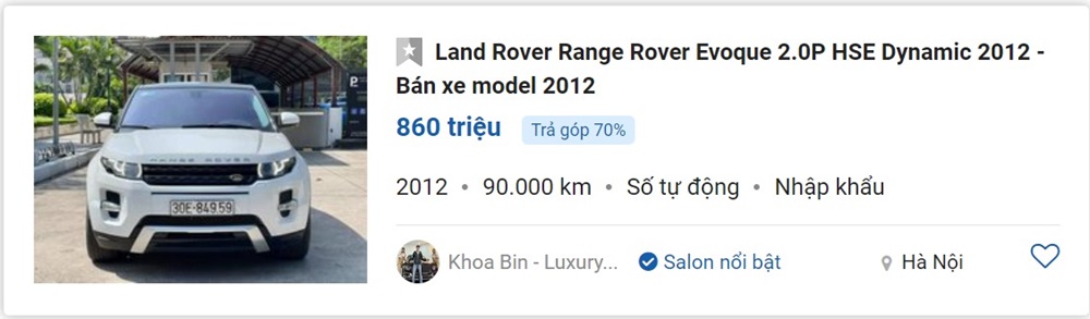 Những mẫu xe sang đ&atilde; qua sử dụng