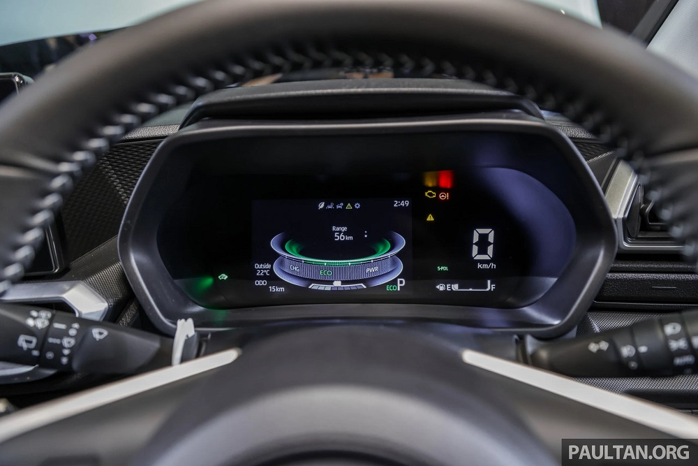 Bảng đồng hồ kỹ thuật số của Perodua Ativa Hybrid