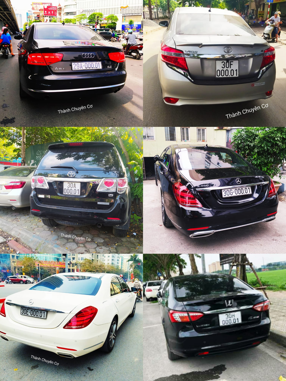 Một số xe &ocirc; t&ocirc; mang biển số 000.01 đầu H&agrave; Nội