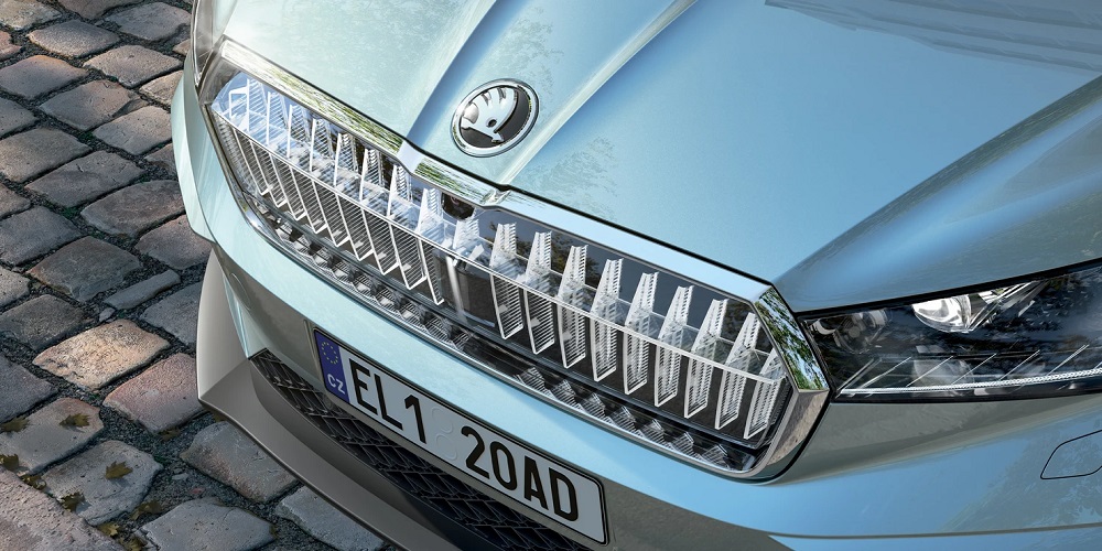 Lưới tản nhiệt Crystal Face của Skoda Enyaq iV Lưới tản nhiệt Crystal Face của Skoda Enyaq iV