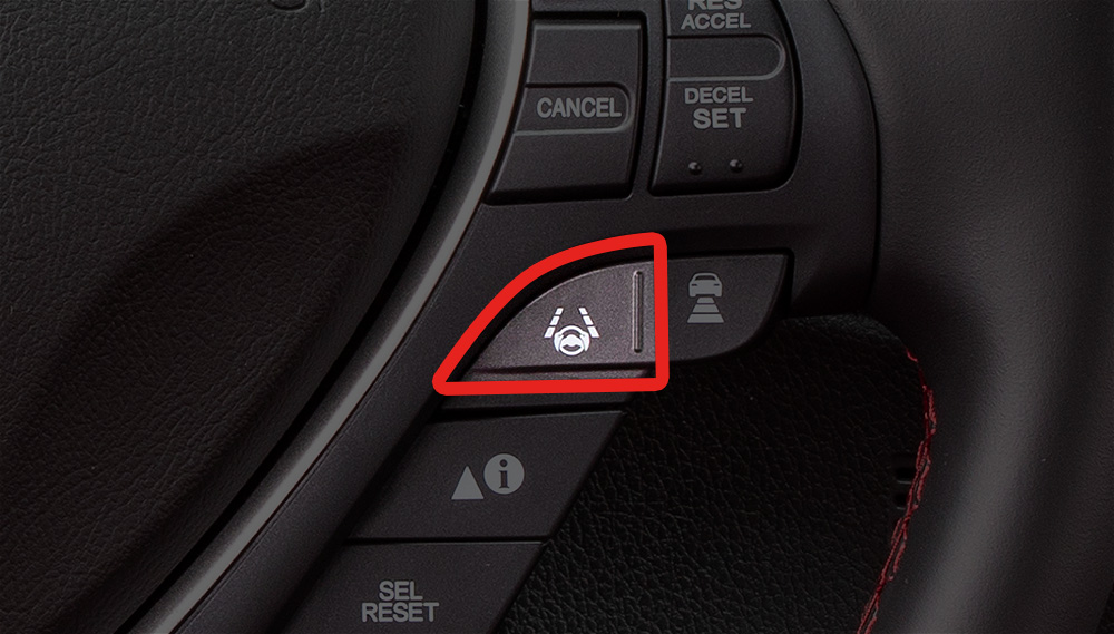 Nút bấm của hệ thống LCA trên xe Acura Nút bấm của hệ thống LCA trên xe Acura