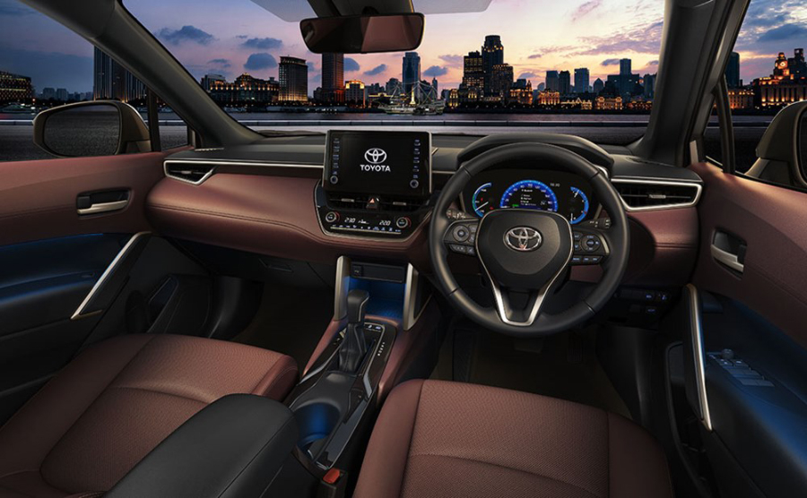 Nội thất của Toyota Corolla Cross 2023 bản cao cấp tại Thái Lan Nội thất của Toyota Corolla Cross 2023 bản cao cấp tại Thái Lan