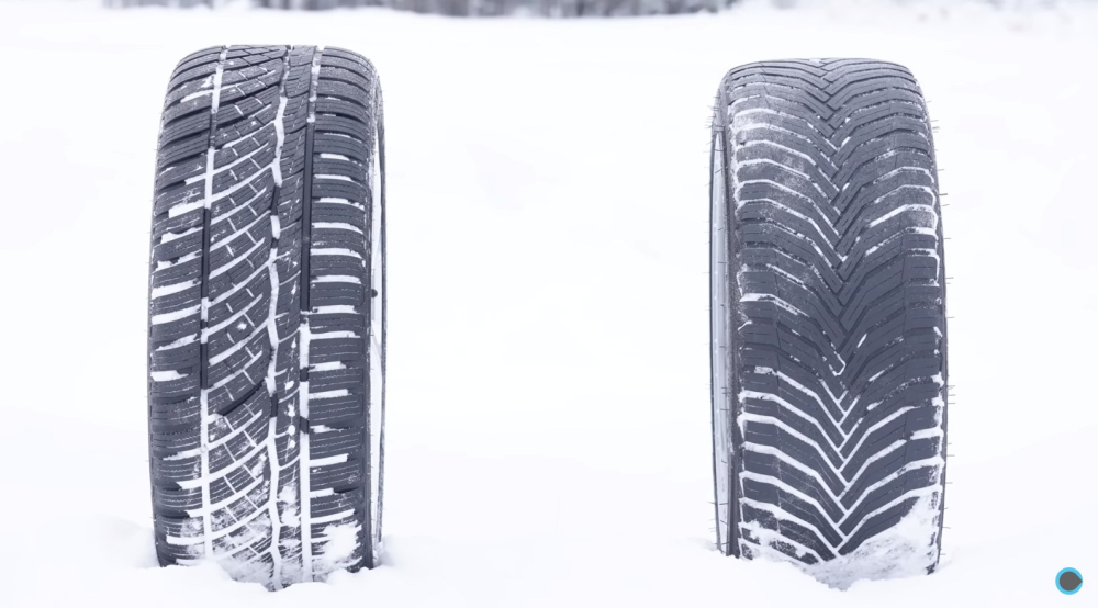 Trên đường tuyết, lốp Michelin CrossClimate 2 cũ mòn vận hành tốt hơn cả lốp Tomket AllYear 3 mới Trên đường tuyết, lốp Michelin CrossClimate 2 cũ mòn vận hành tốt hơn cả lốp Tomket AllYear 3 mới