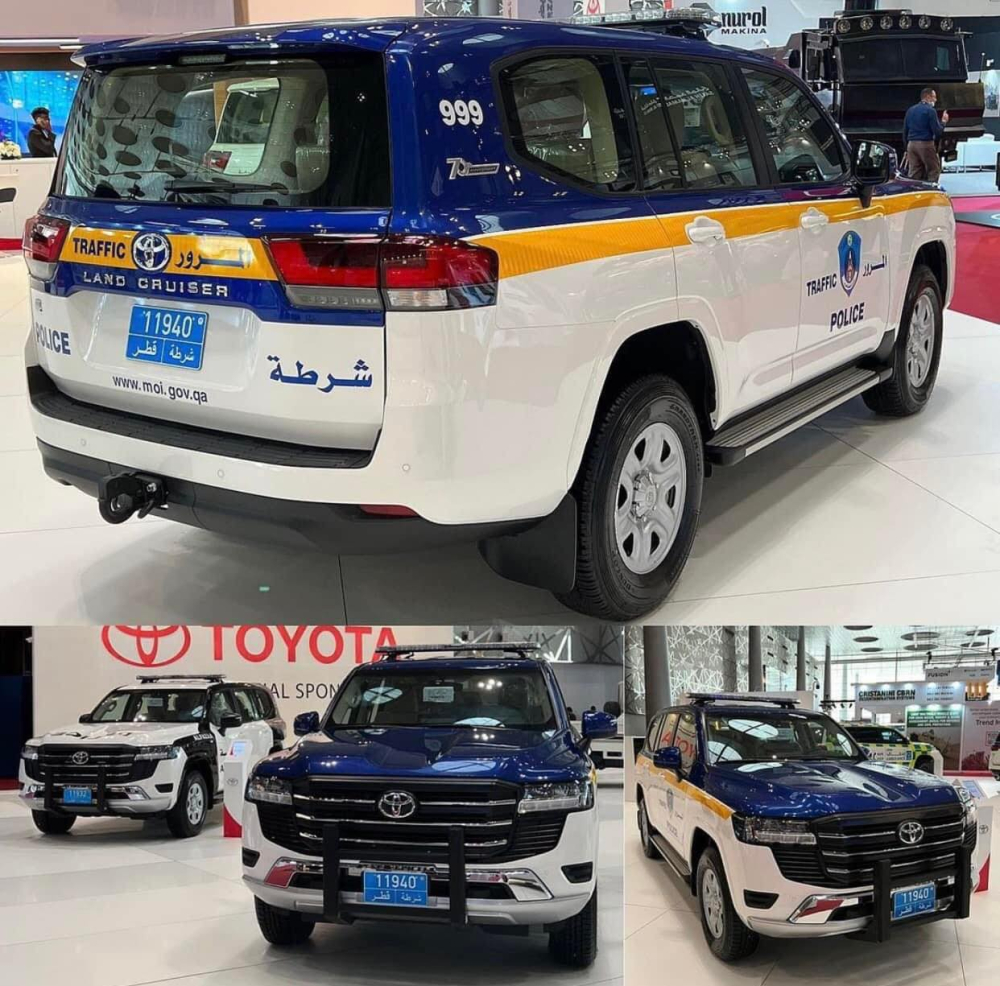 Toyota Land Cruiser của cảnh s&aacute;t giao th&ocirc;ng Qatar