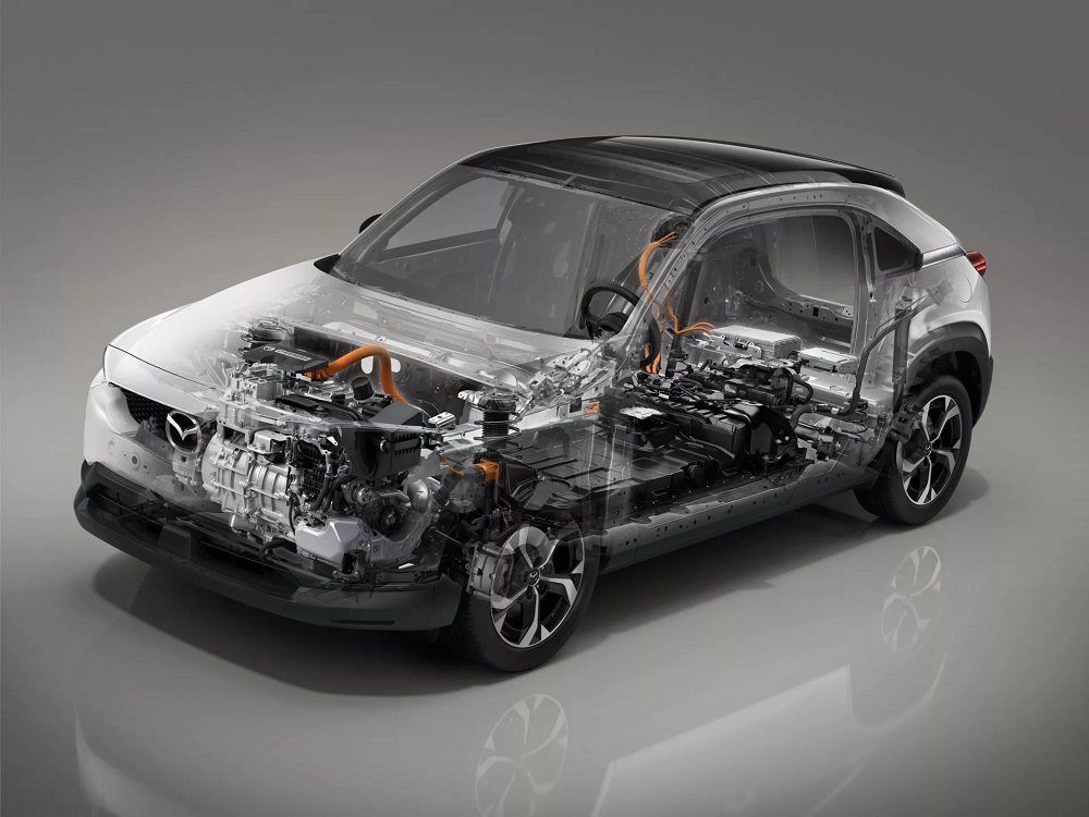 Mazda MX-30 e-Skyactiv R-EV 2023 dùng động cơ xoay để tăng phạm vi di chuyển