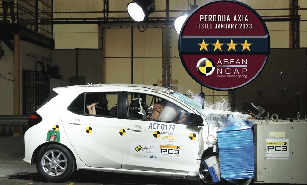 Perodua Axia 2023 nhận 4 sao an toàn của ASEAN NCAP