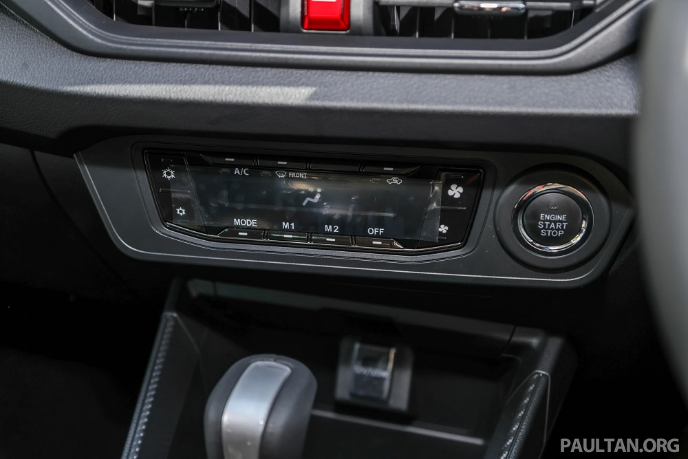 Màn hình hiển thị của hệ thống điều hòa trên Perodua Axia 2023