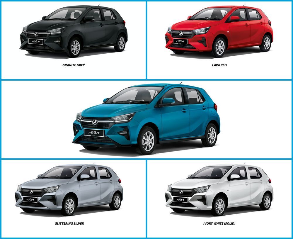 5 màu sơn của Perodua Axia 2023 5 màu sơn của Perodua Axia 2023