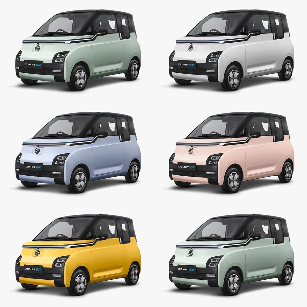 Các màu sơn của MG Comet EV tại Ấn Độ Các màu sơn của MG Comet EV tại Ấn Độ