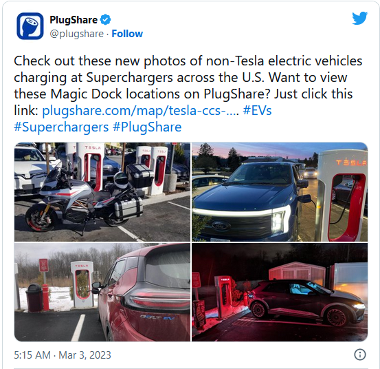 Chủ các phương tiện khác đổ xô đi sạc ở các trạm sạc siêu tốc của Tesla Chủ các phương tiện khác đổ xô đi sạc ở các trạm sạc siêu tốc của Tesla