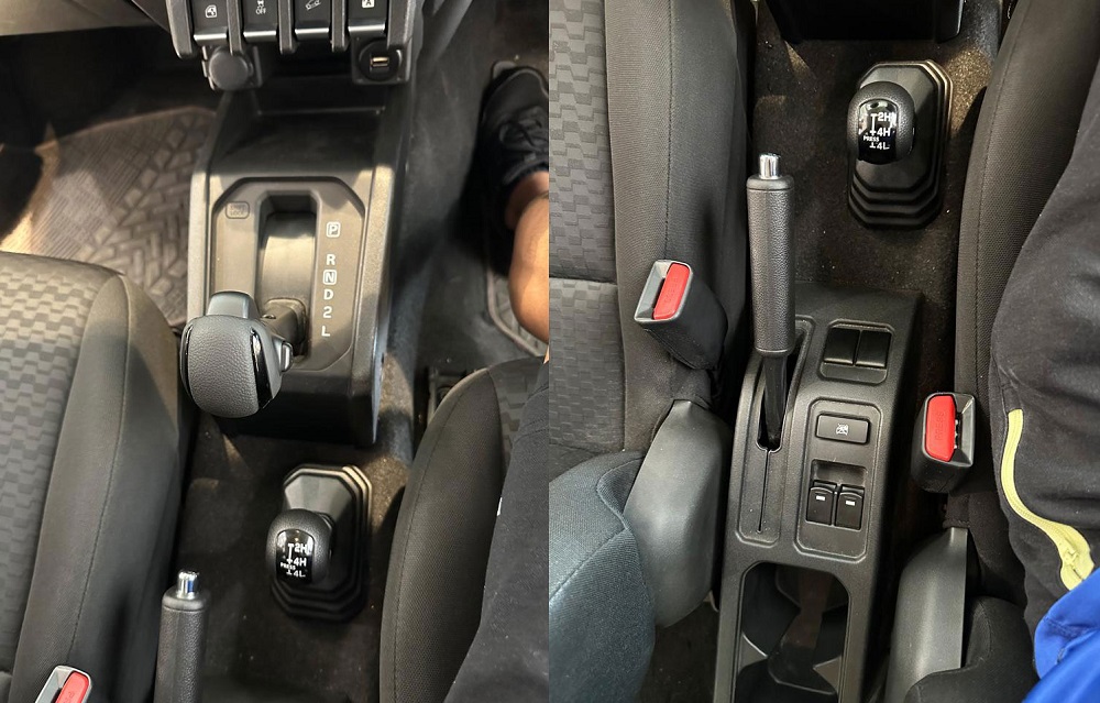 Cần số và phanh tay chỉnh cơ của Suzuki Jimny 5 cửa Cần số và phanh tay chỉnh cơ của Suzuki Jimny 5 cửa