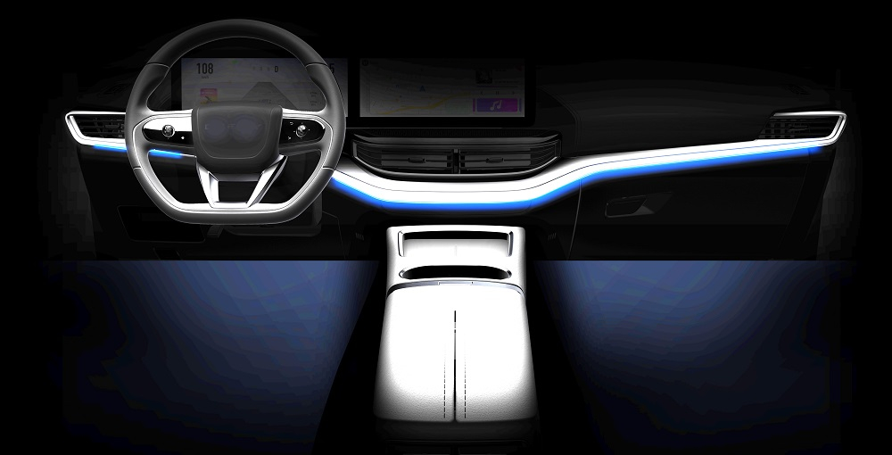 Chery eQ7 sở hữu mặt t&aacute;p-l&ocirc; c&oacute; thiết kế h&igrave;nh đ&ocirc;i c&aacute;nh