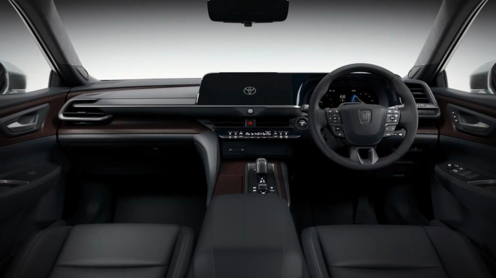 Toyota Crown Sedan 2024 có màn hình trung tâm cỡ lớn, đặt nổi trên mặt táp-lô và nối liền với bảng đồng hồ kỹ thuật số Toyota Crown Sedan 2024 có màn hình trung tâm cỡ lớn, đặt nổi trên mặt táp-lô và nối liền với bảng đồng hồ kỹ thuật số