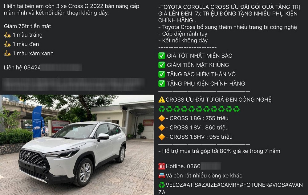 Ngay cả Toyota Corolla Cross phiên bản nâng cấp cũng được đại lý khuyến mại Ngay cả Toyota Corolla Cross phiên bản nâng cấp cũng được đại lý khuyến mại