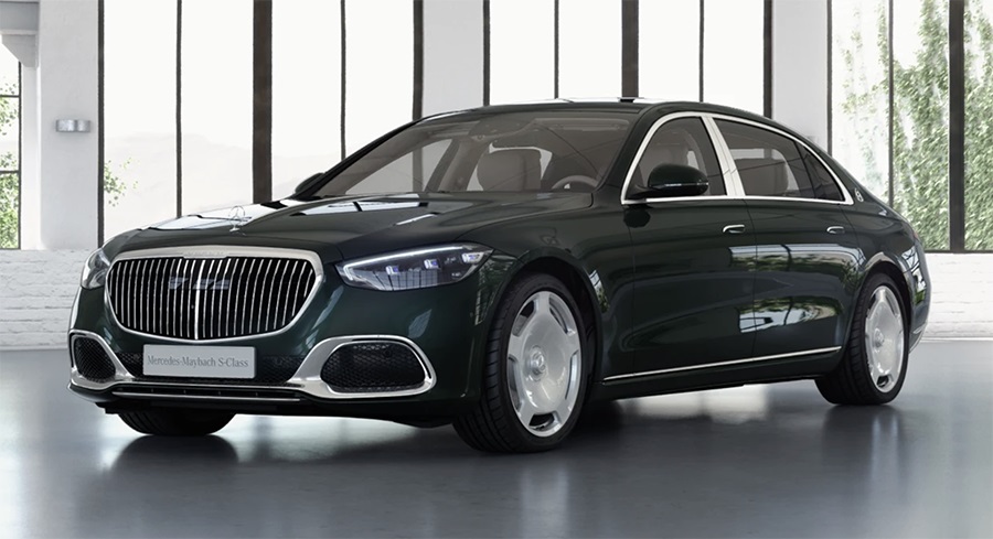 Mercedes-Maybach S580e 2024 màu xanh lục