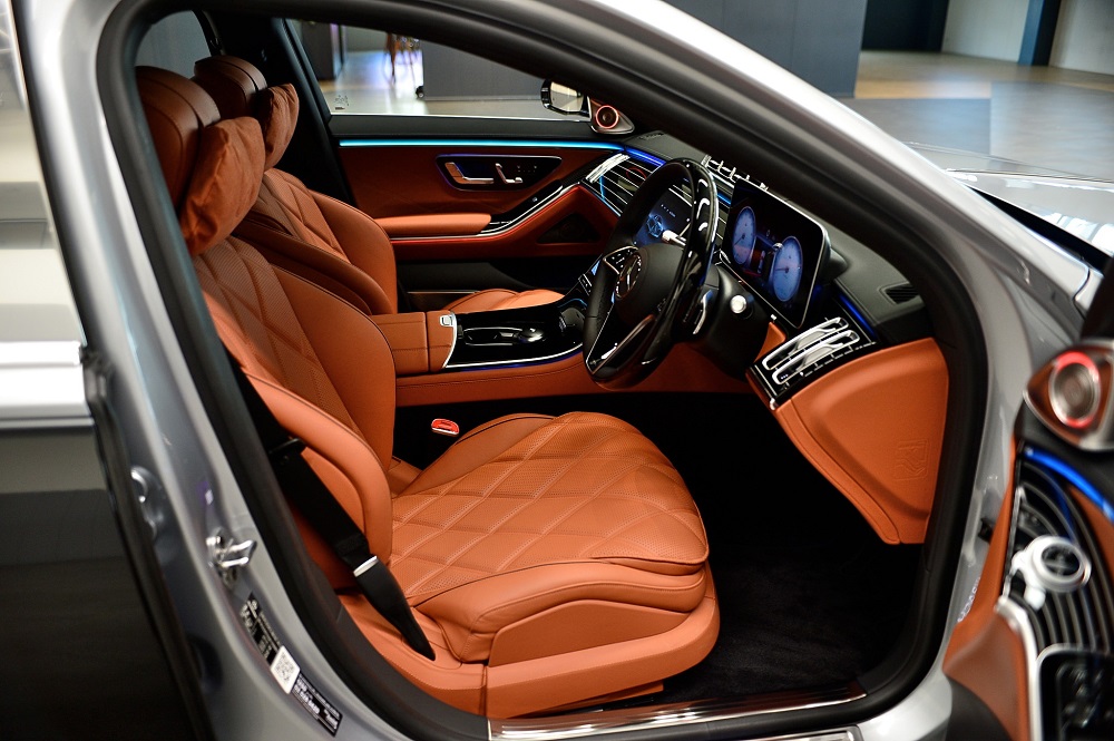 Ghế bọc da Nappa của Mercedes-Maybach S580e 2024 