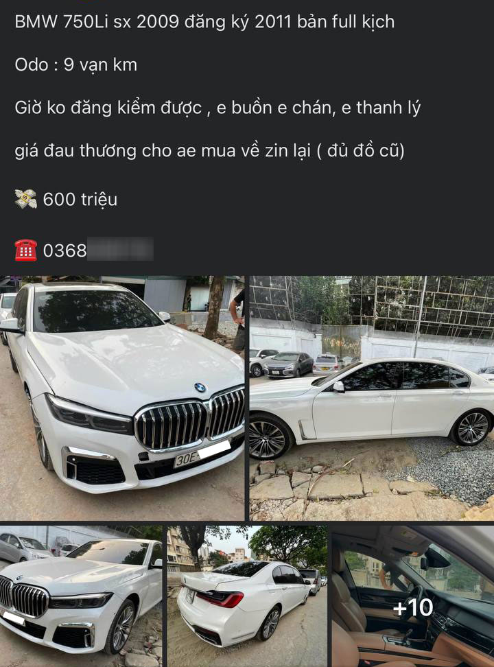 Chiếc xe sang BMW 7-Series tìm chủ mới với giá chỉ 600 triệu đồng Chiếc xe sang BMW 7-Series tìm chủ mới với giá chỉ 600 triệu đồng