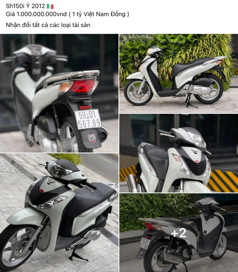 Chiếc SH 150i đời 2012 gây xôn xao trong cộng đồng xe máy Việt Nam với giá bán 1 tỷ đồng Chiếc SH 150i đời 2012 gây xôn xao trong cộng đồng xe máy Việt Nam với giá bán 1 tỷ đồng