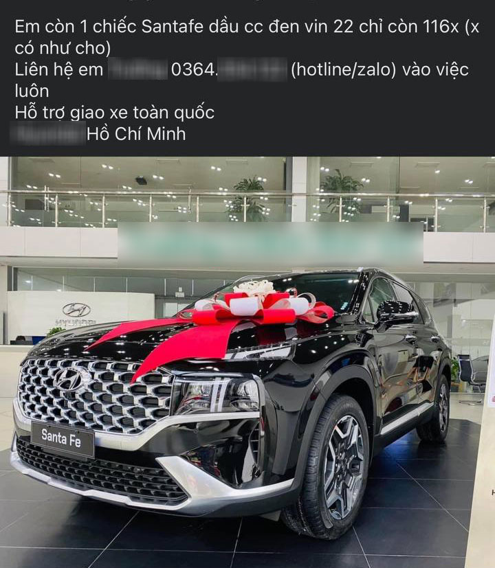 Đại lý này còn giảm hơn 200 triệu đồng cho Hyundai Santa Fe số VIN 2022 Đại lý này còn giảm hơn 200 triệu đồng cho Hyundai Santa Fe số VIN 2022