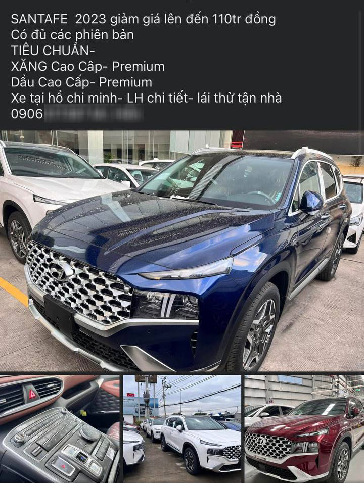 Hyundai Santa Fe 2023 cũng được giảm giá tại đại lý Hyundai Santa Fe 2023 cũng được giảm giá tại đại lý