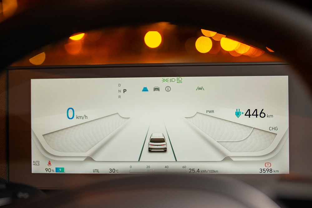 Bảng đồng hồ kỹ thuật số 12,3 inch của Hyundai Ioniq 5