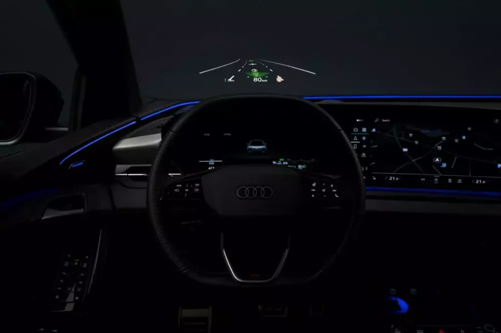 Màn hình HUD của Audi Q6 e-Tron 2025