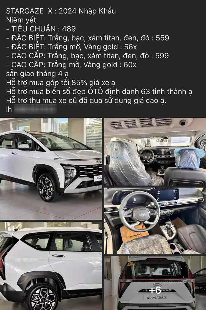 Đại lý báo giá chi tiết cho Hyundai Stargazer X 2024 tại Việt Nam, khởi điểm chỉ từ 489 triệu đồng