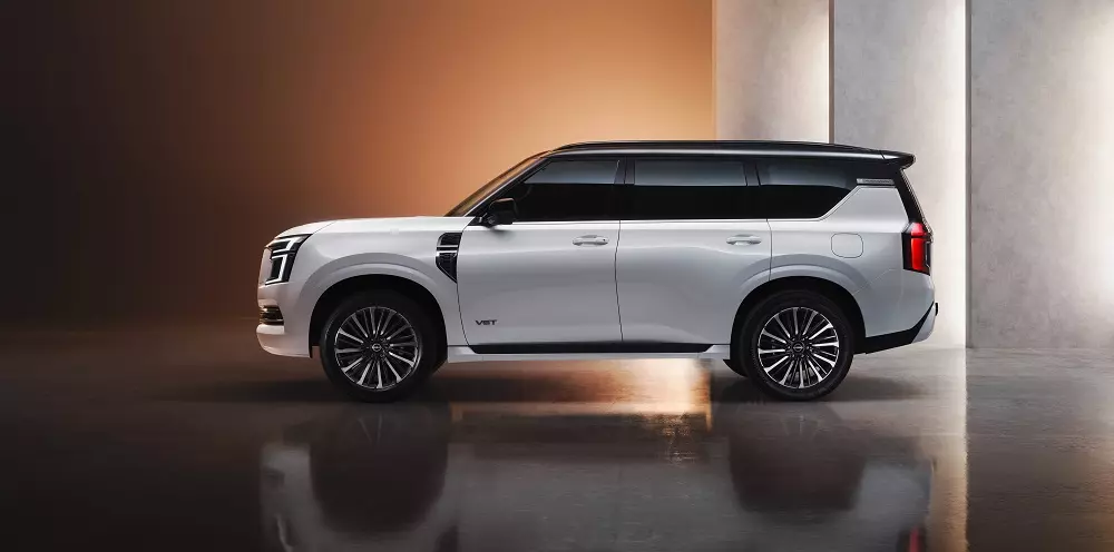 Khoảng sáng gầm của Nissan Patrol 2025 có thể thay đổi cho phù hợp với điều kiện địa hình.