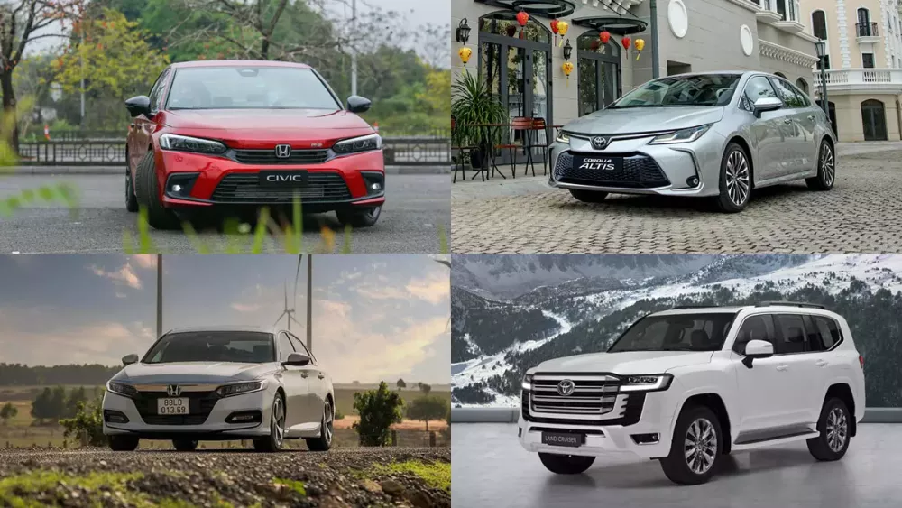 Cả Honda và Toyota đều đóng góp 3 đại diện trong top 10 ô tô bán kém nhất thị trường.