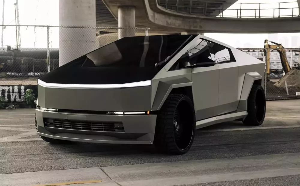 Xe bán tải điện Tesla Cybertruck mới về Việt Nam đã có bản độ thân rộng đầu tiên trên thế giới- Ảnh 3.