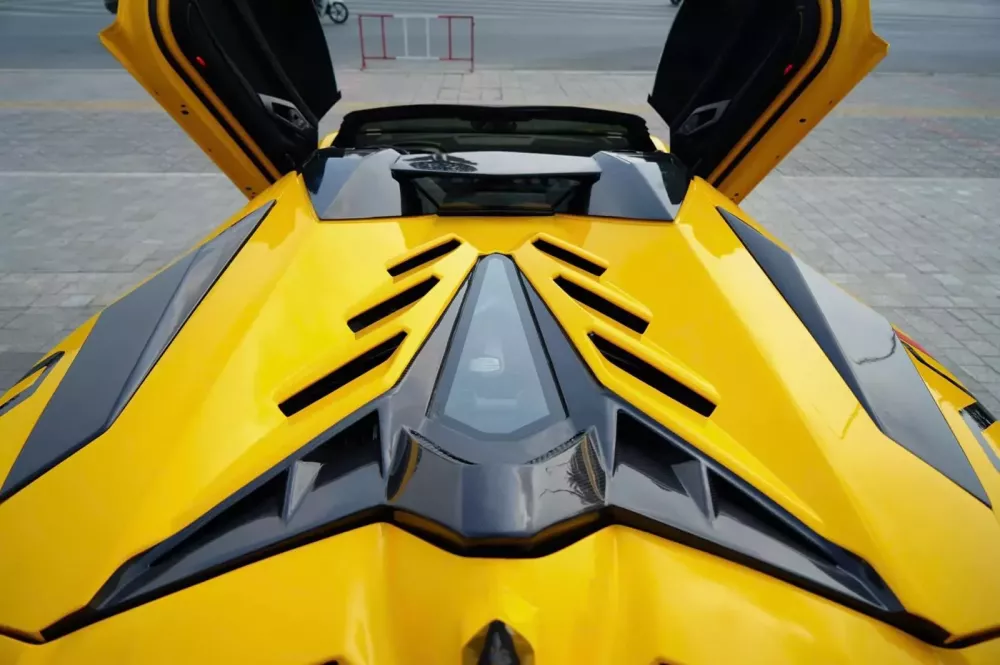 Lại thêm 1 chiếc Lamborghini độ bản Aventador SVJ, lần này là xe mui trần, biển số còn gây chú ý hơn- Ảnh 9.